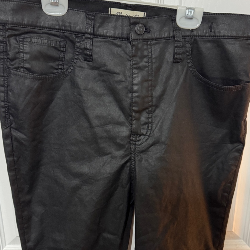 Zara Shiny Black Trousers - Picture 2 of 5